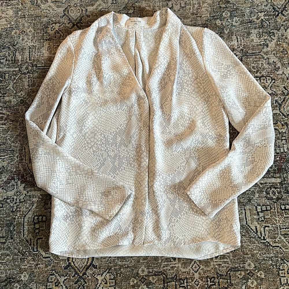 Babaton Akira Snake Print Blouse